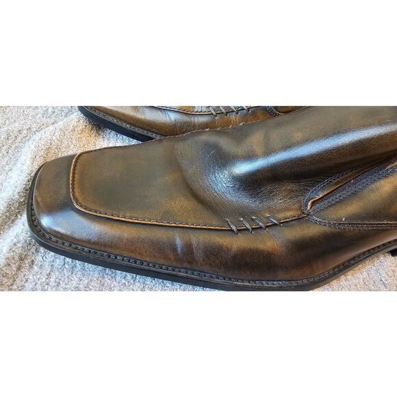 Steve Madden Men\'s Leather Loafers Cognac Brown Size‎ 10 P-Klak Dress Shoes main image 10
